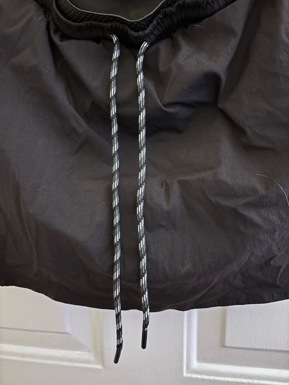 Casual Drawstring Skort in Black. Nylon/spandex Blend. - Picture 7 of 13